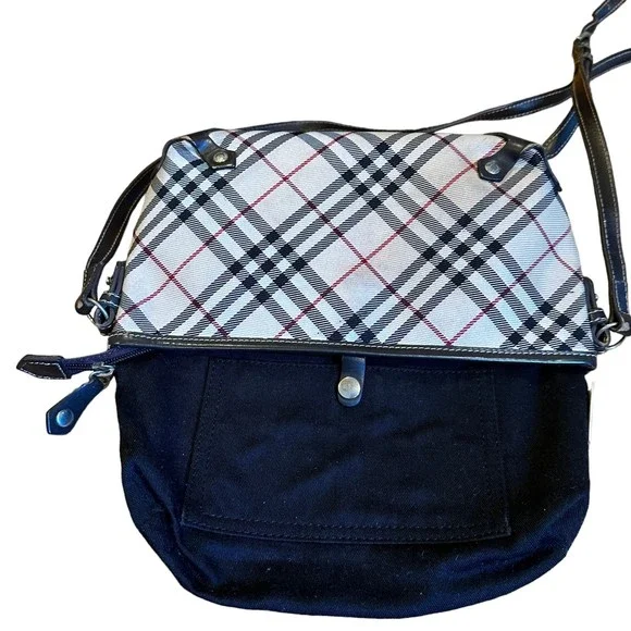 Burberry Vintage Blue Label Nova Check Adjustable Crossbody Purse Bag - Picture 11 of 14